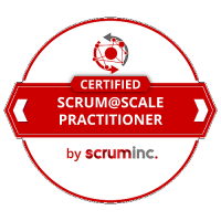 Das Certified Scrum@Scale Practitioner by Scruminc Zertifizierungslogo