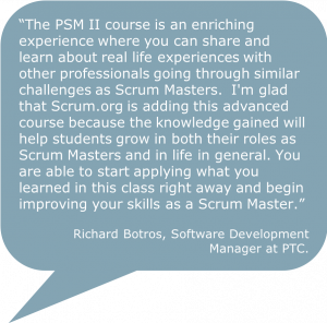 Professional Scrum Master II Quote