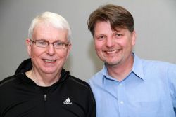 Jeff Sutherland & Jean-Pierre Berchez vor dem Start zu einem Product Owner Training
